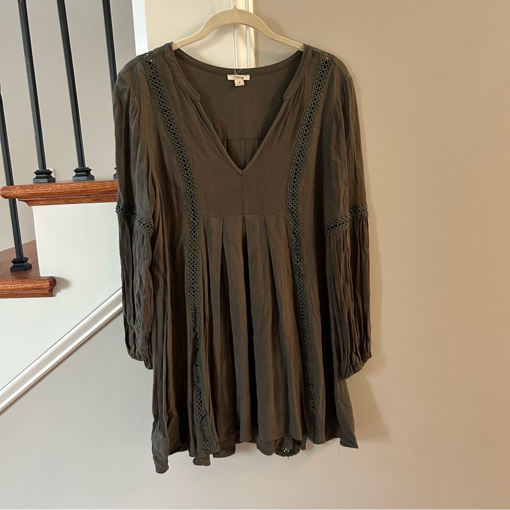 Timing Olive Tunic Top for Women